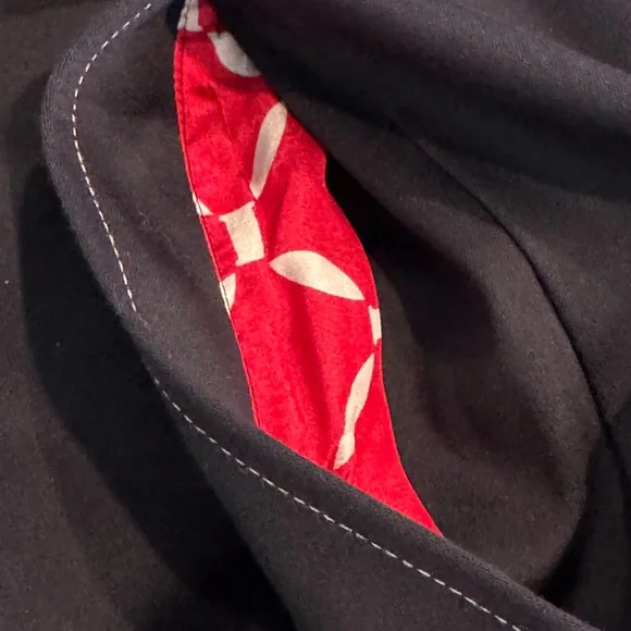 NWT Design Exchange Due Per Due Rain Trench Coat Navy Red Lining Sz 18W - Picture 7 of 7